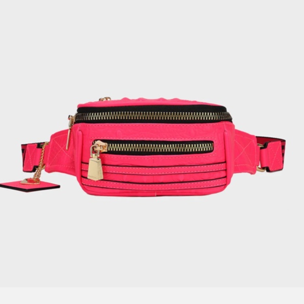 TOTE & CARRY APOLLO 2 MINI NEON PINK BELT BAG FANNY OR CROSSBODY BAG NWT 2